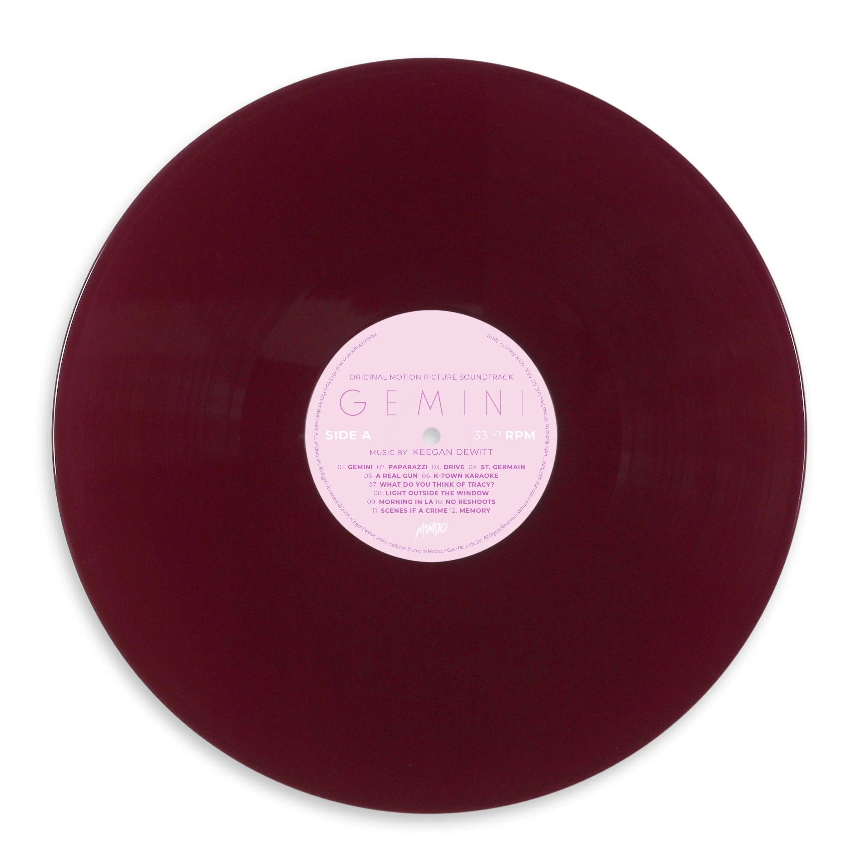 Gemini – Original Motion Picture Soundtrack LP