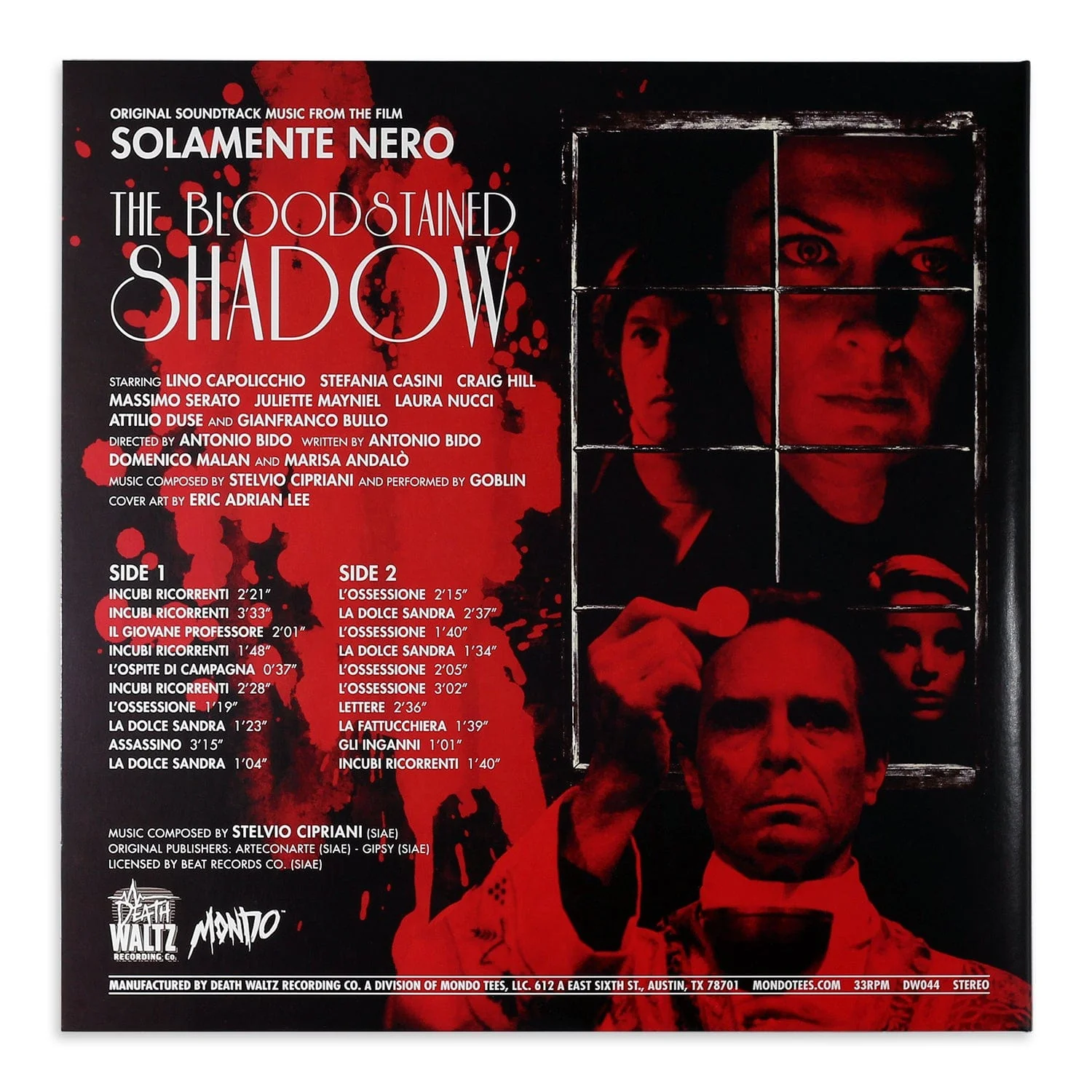 The Bloodstained Shadow (aka Solamente Nero) – Original Soundtrack LP
