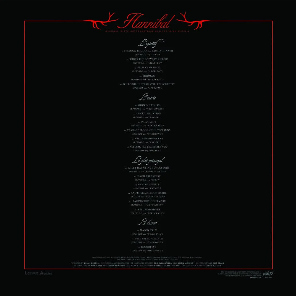 Hannibal – Original Television Soundtrack 2XLP