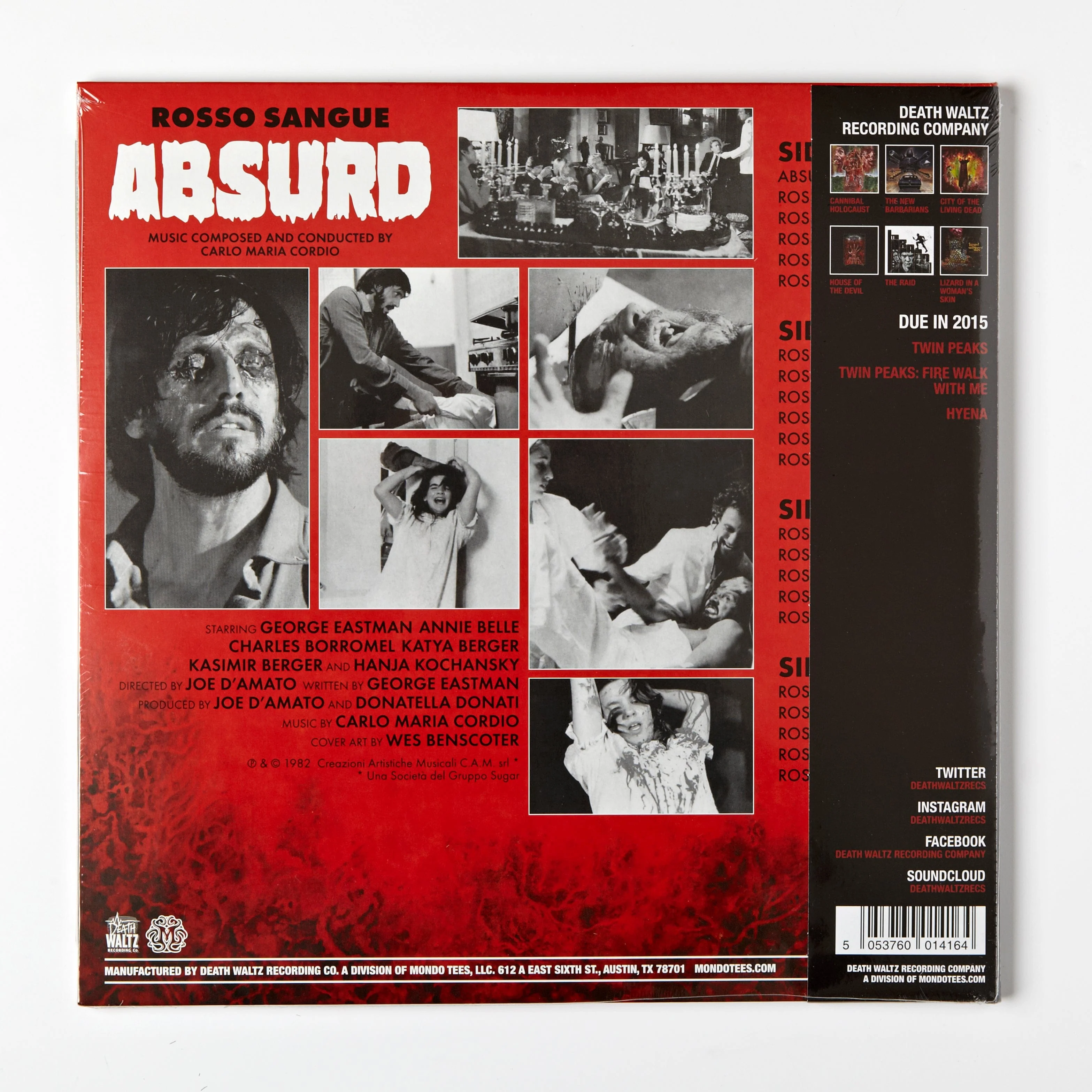 Absurd (Rosso Sangue) Original Motion Picture Soundtrack 2XLP