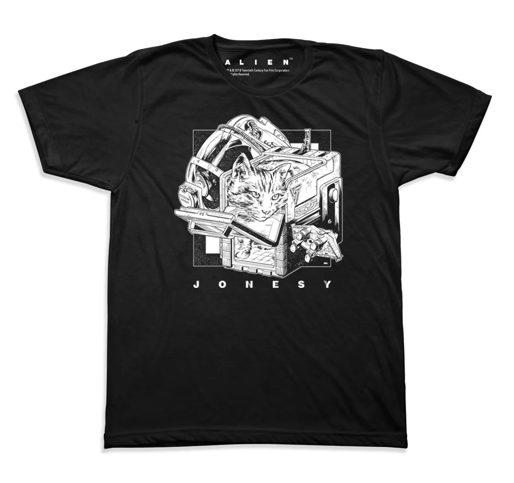 Alien – Jonesy T-Shirt (Black & White)