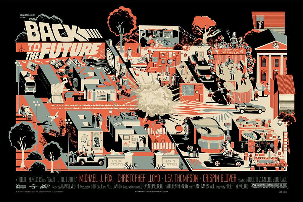 2706-back-to-the-future-screenprinted-poster-1.jpg Back To The Future Screenprinted Poster