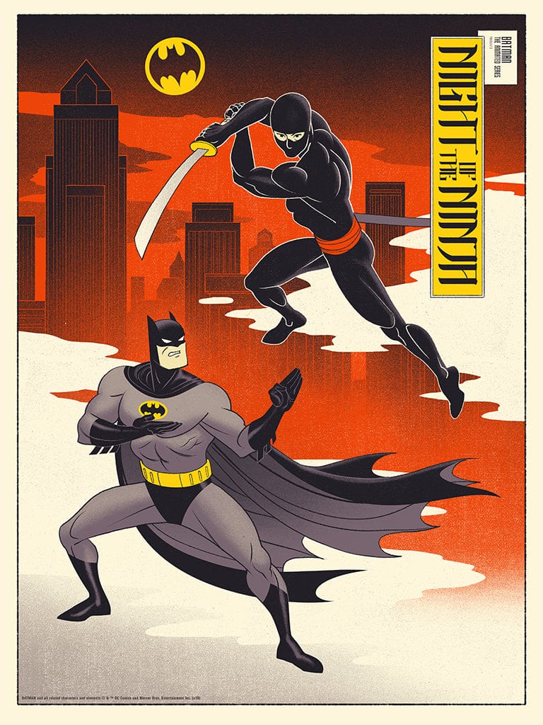 2791-batman-the-animated-series-night-of-the-ninja-variant-screenprinted-poster-1.jpg Batman: The Animated Series - Night of the Ninja Variant Screenprinted Poster