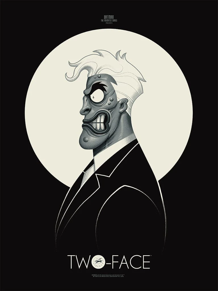2796-batman-the-animated-series-two-face-screenprinted-poster-1.webp Batman: The Animated Series - Two Face Screenprinted Poster