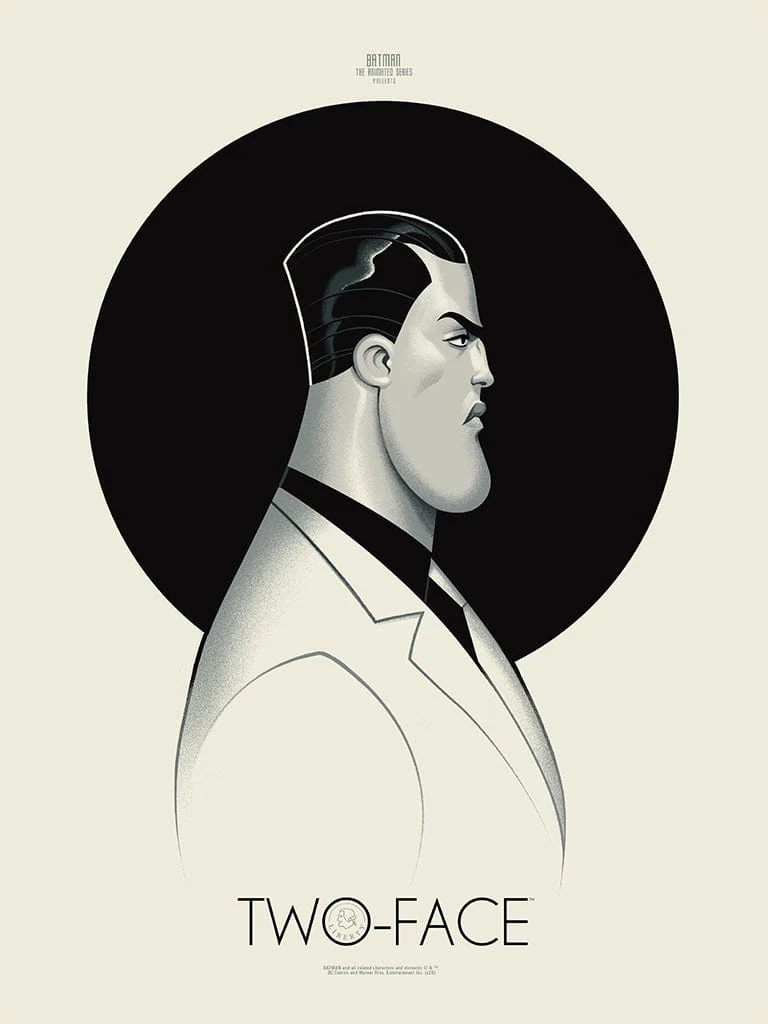 2796-batman-the-animated-series-two-face-screenprinted-poster-2.webp Batman: The Animated Series - Two Face Screenprinted Poster
