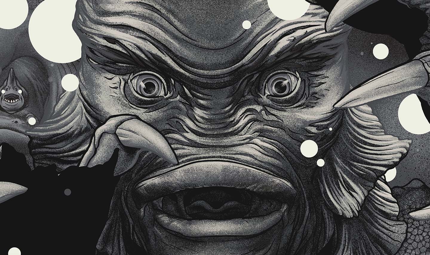 3228-creature-from-the-black-lagoon-silver-screen-variant-poster-2.jpg Creature From The Black Lagoon Silver Screen Variant Poster