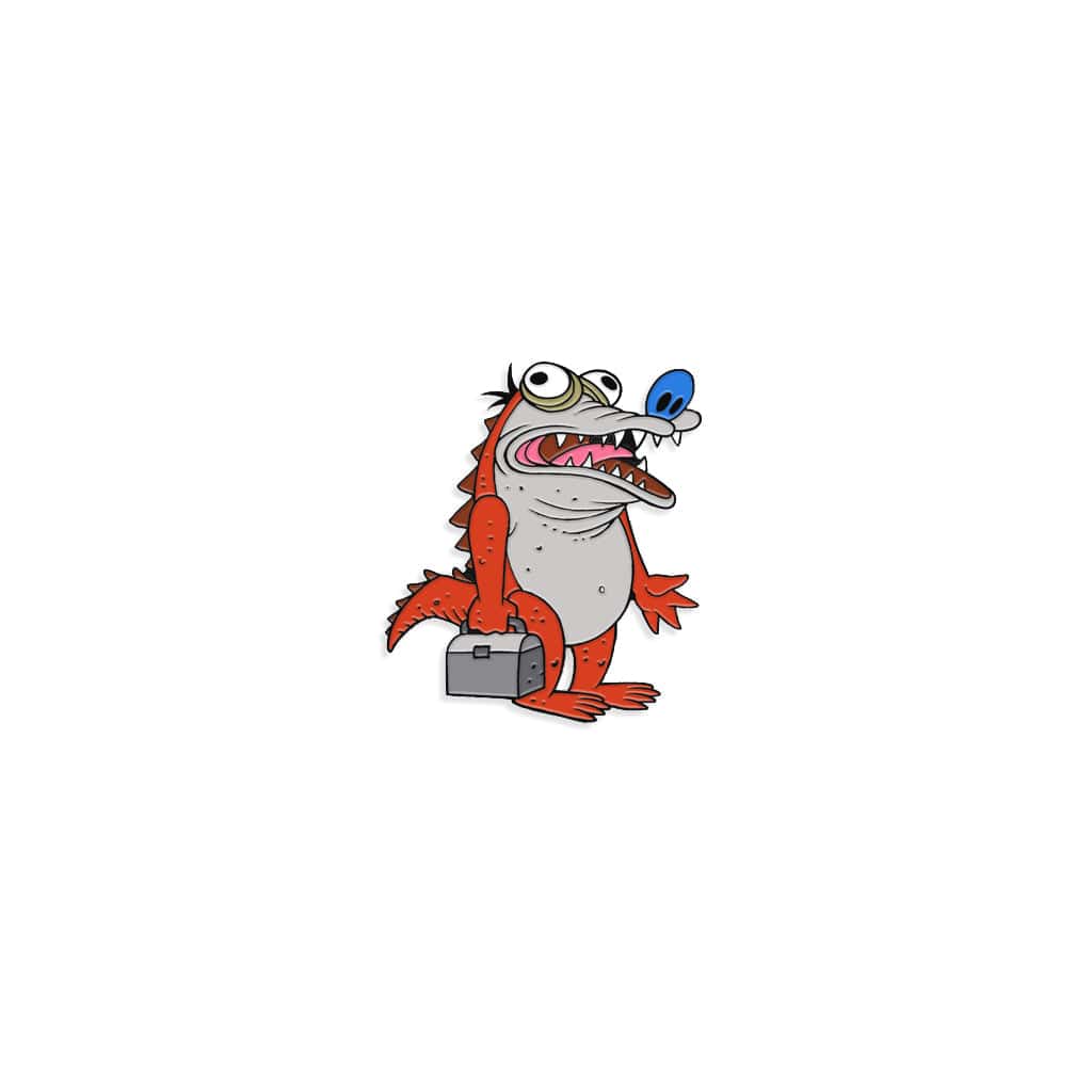 CrocoStimpy Enamel Pin