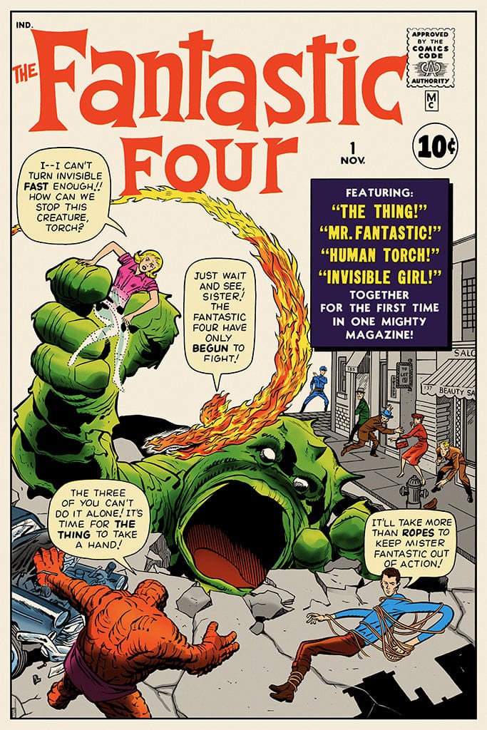 3588-fantastic-four-1-screenprinted-poster-1.jpg Fantastic Four #1 Screenprinted Poster