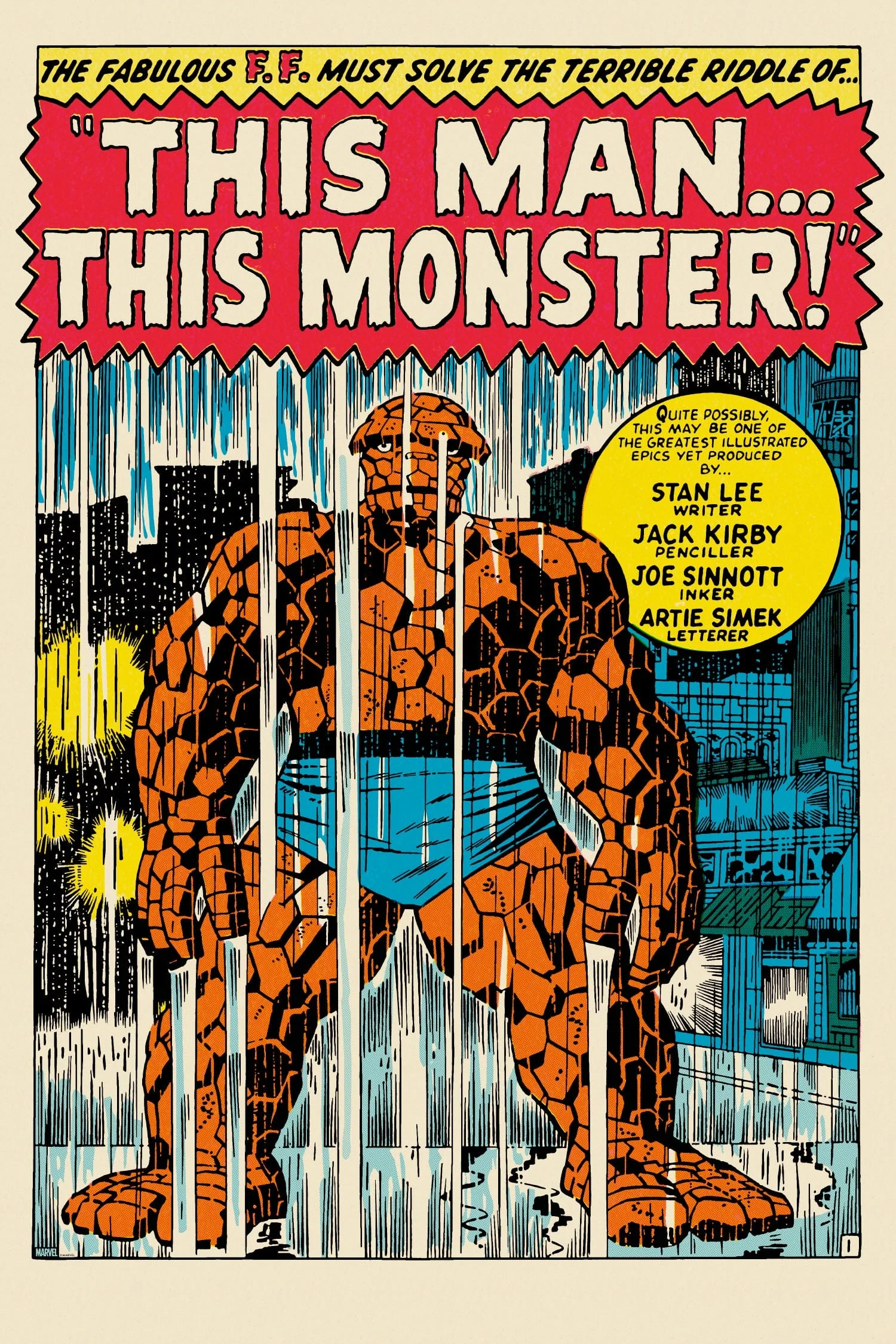 3592-fantastic-four-51-this-man...-this-monster-poster-1.webp Fantastic Four #51: “This Man… This Monster!” Poster