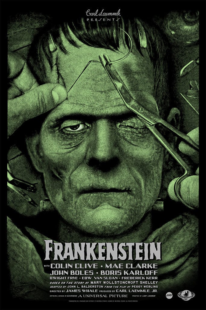 3658-frankenstein-screenprinted-poster-1.jpg Frankenstein Screenprinted Poster