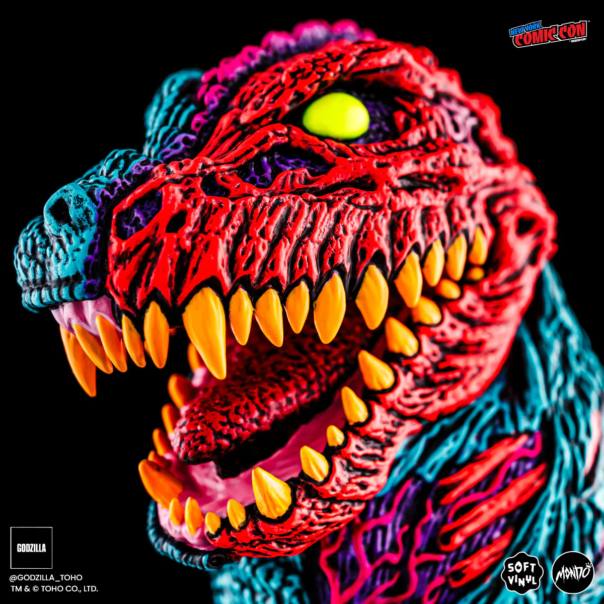 3767-godzilla-designer-vinyl-figure-by-james-groman-psychedelic-variant-13.webp Godzilla - Designer Vinyl Figure by James Groman - Psychedelic Variant