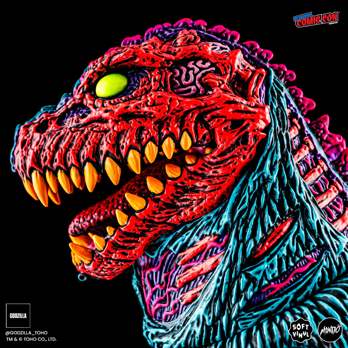 3767-godzilla-designer-vinyl-figure-by-james-groman-psychedelic-variant-14.webp Godzilla - Designer Vinyl Figure by James Groman - Psychedelic Variant