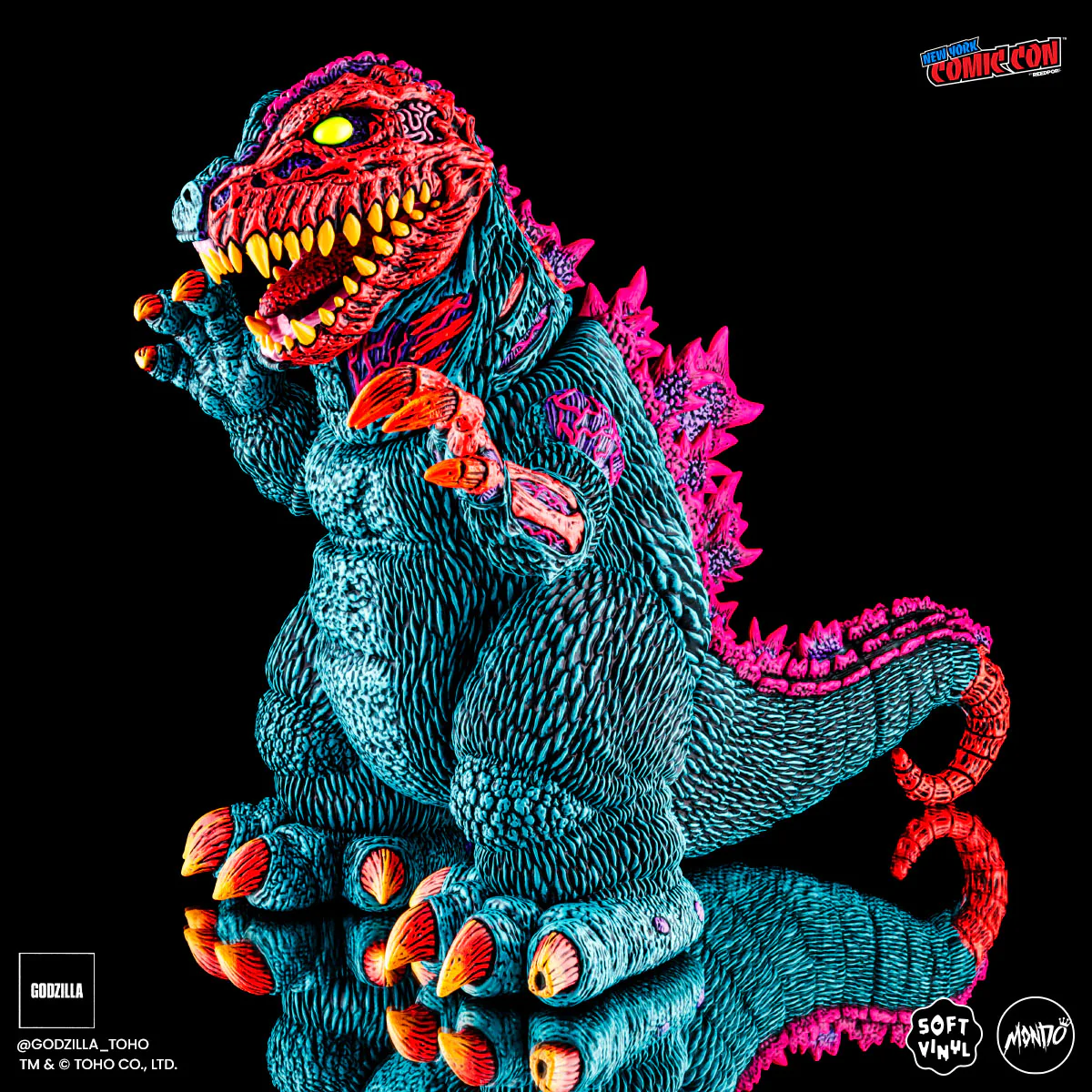 3767-godzilla-designer-vinyl-figure-by-james-groman-psychedelic-variant-6.webp Godzilla - Designer Vinyl Figure by James Groman - Psychedelic Variant