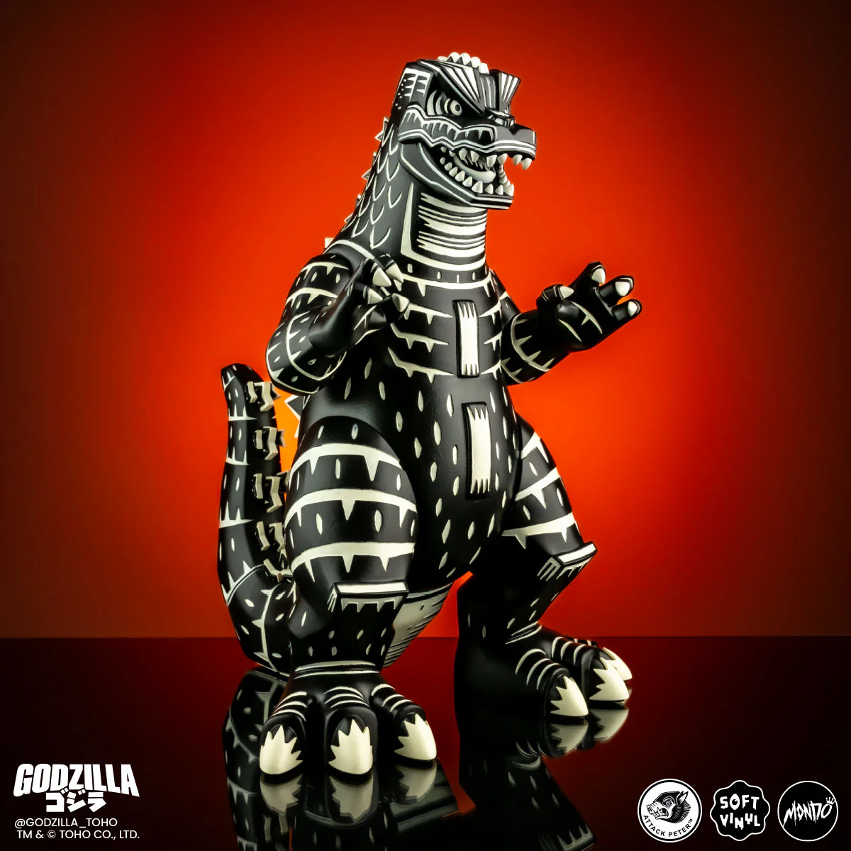 3770-godzilla-vinyl-designer-figure-by-attack-peter-linocut-variant-12.webp Godzilla - Vinyl Designer Figure by Attack Peter - Linocut Variant