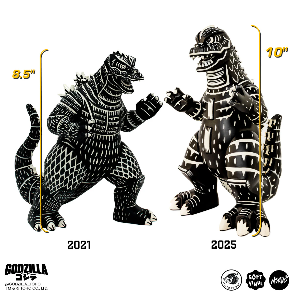 3770-godzilla-vinyl-designer-figure-by-attack-peter-linocut-variant-4.webp Godzilla - Vinyl Designer Figure by Attack Peter - Linocut Variant
