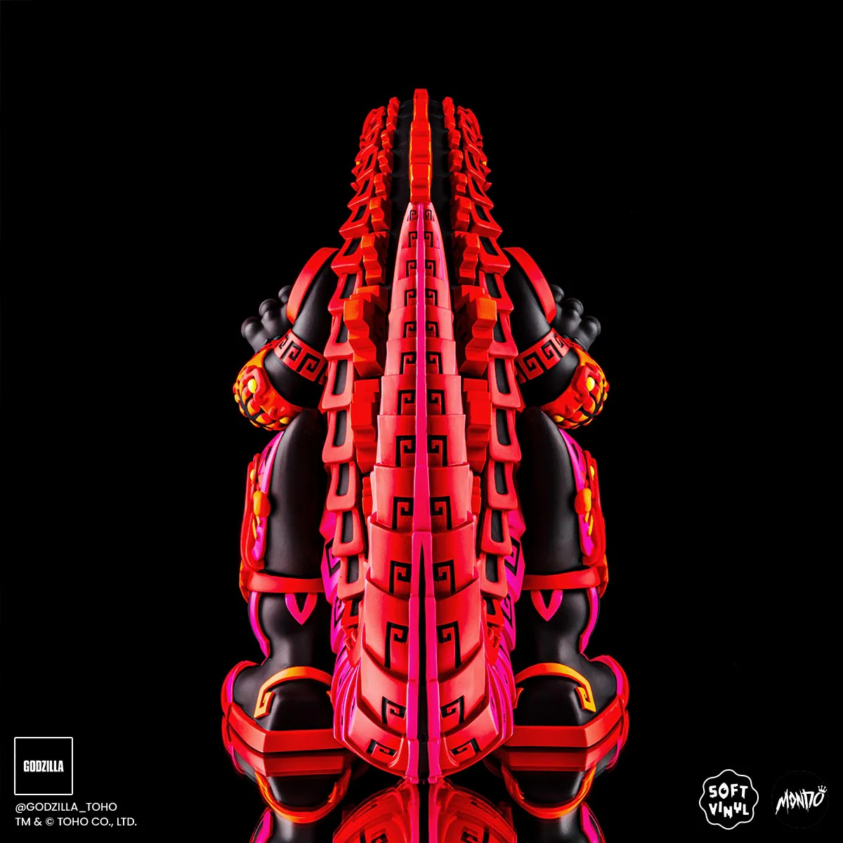 Godzilla - Vinyl Designer Figure by Urban Aztec - Burning Variant Timed Edition