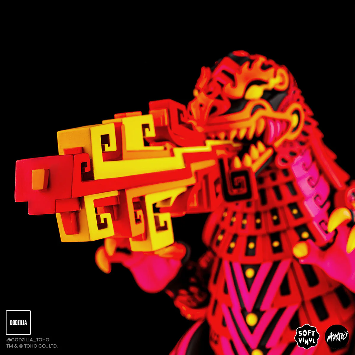 Godzilla - Vinyl Designer Figure by Urban Aztec - Burning Variant Timed Edition
