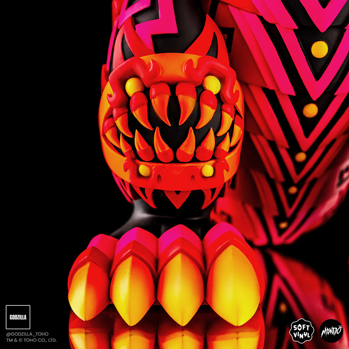 Godzilla - Vinyl Designer Figure by Urban Aztec - Burning Variant Timed Edition