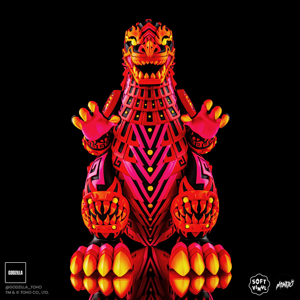 Godzilla - Vinyl Designer Figure by Urban Aztec - Burning Variant Timed Edition