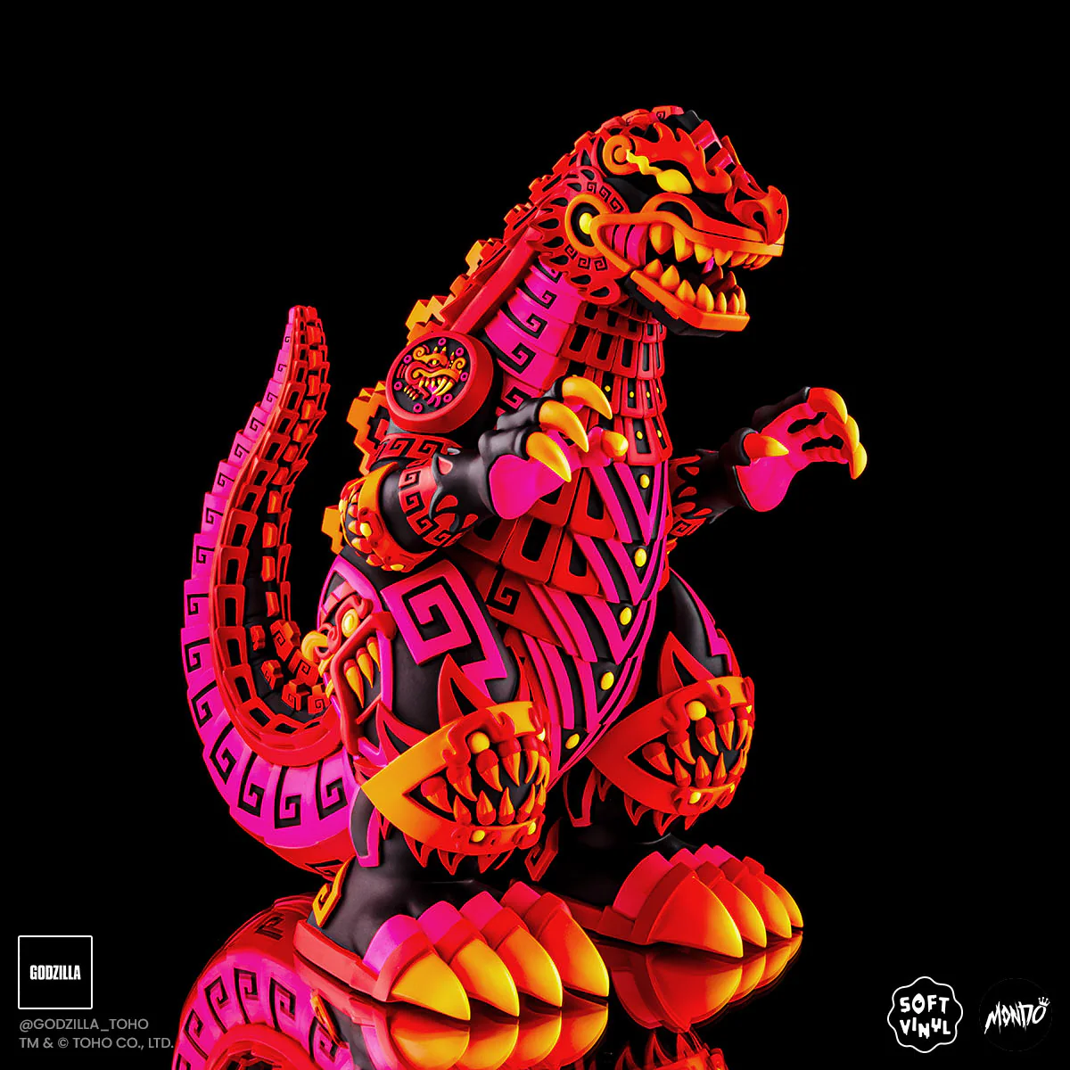 Godzilla - Vinyl Designer Figure by Urban Aztec - Burning Variant Timed Edition