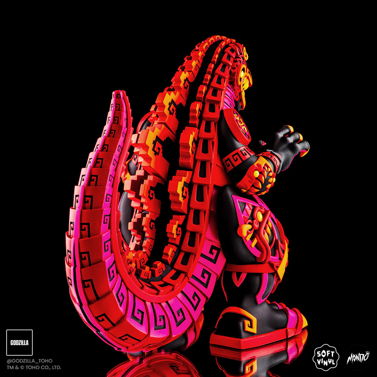 Godzilla - Vinyl Designer Figure by Urban Aztec - Burning Variant Timed Edition