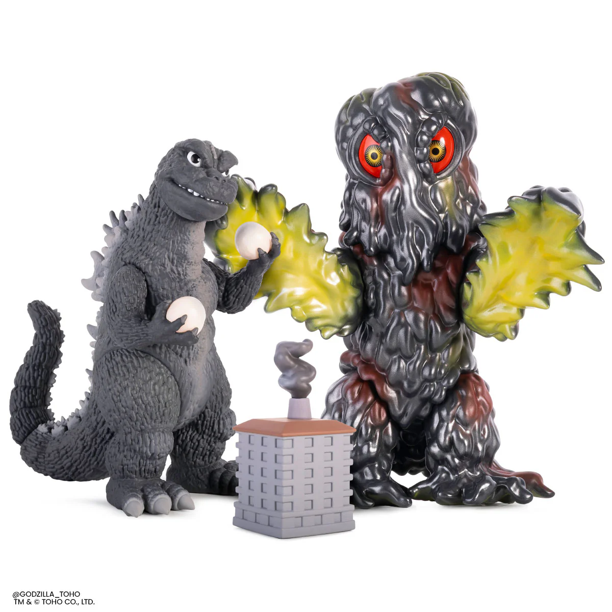 Godzilla and Hedorah Soft Vinyl Figure Set -  Godzilla vs The Smog Monster