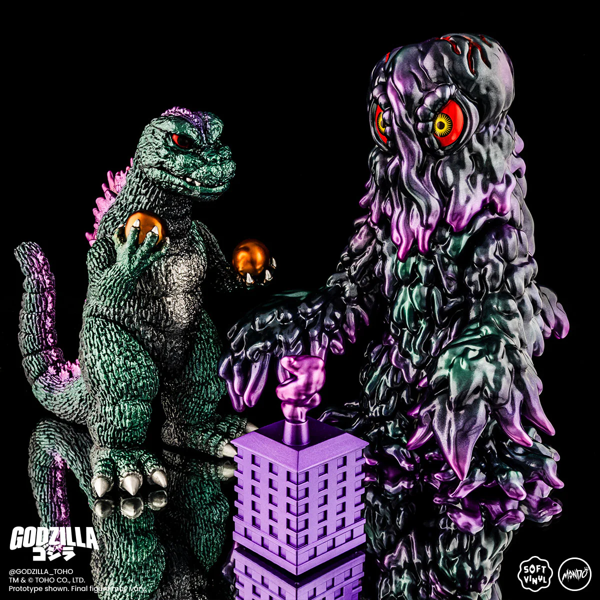 Godzilla and Hedorah Soft Vinyl Figure Set - Oil Slick Variant