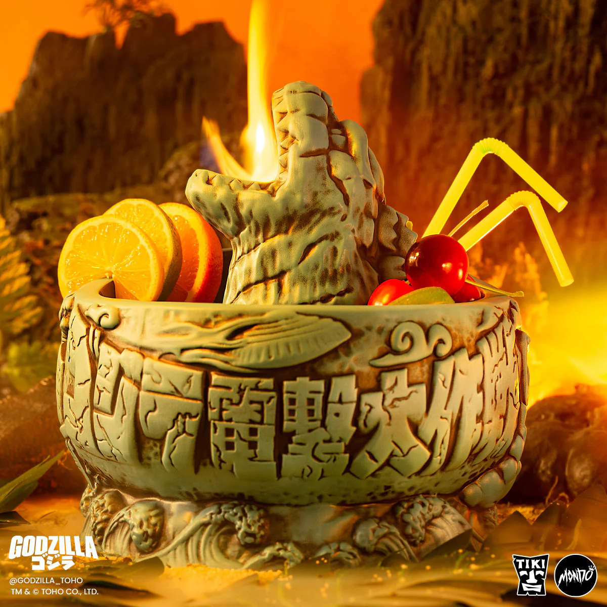 3805-godzilla-destroy-all-monsters-tiki-bowl-heat-ray-variant-30.webp Godzilla Destroy All Monsters Tiki Bowl - Heat Ray Variant