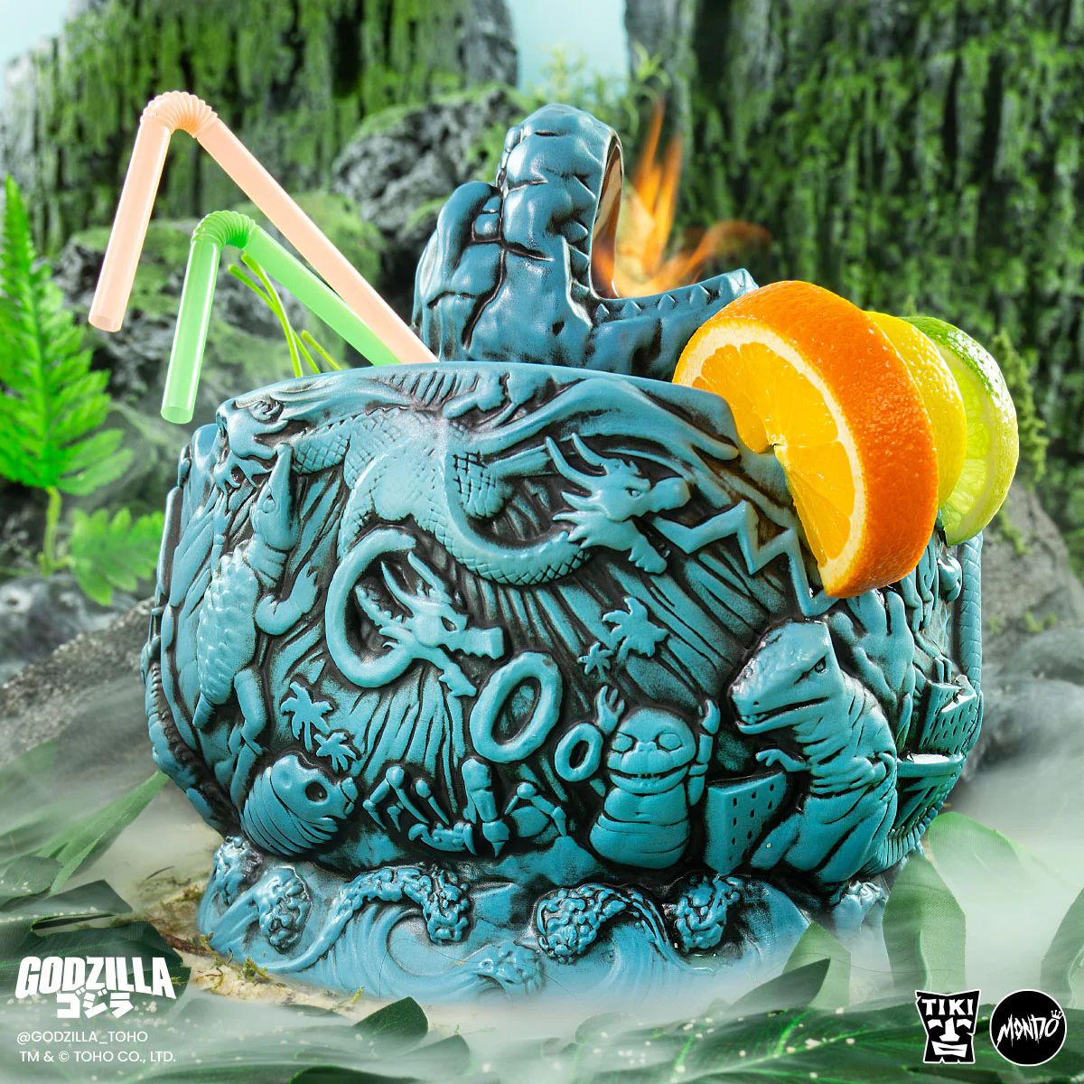 3805-godzilla-destroy-all-monsters-tiki-bowl-heat-ray-variant-6.webp Godzilla Destroy All Monsters Tiki Bowl - Heat Ray Variant