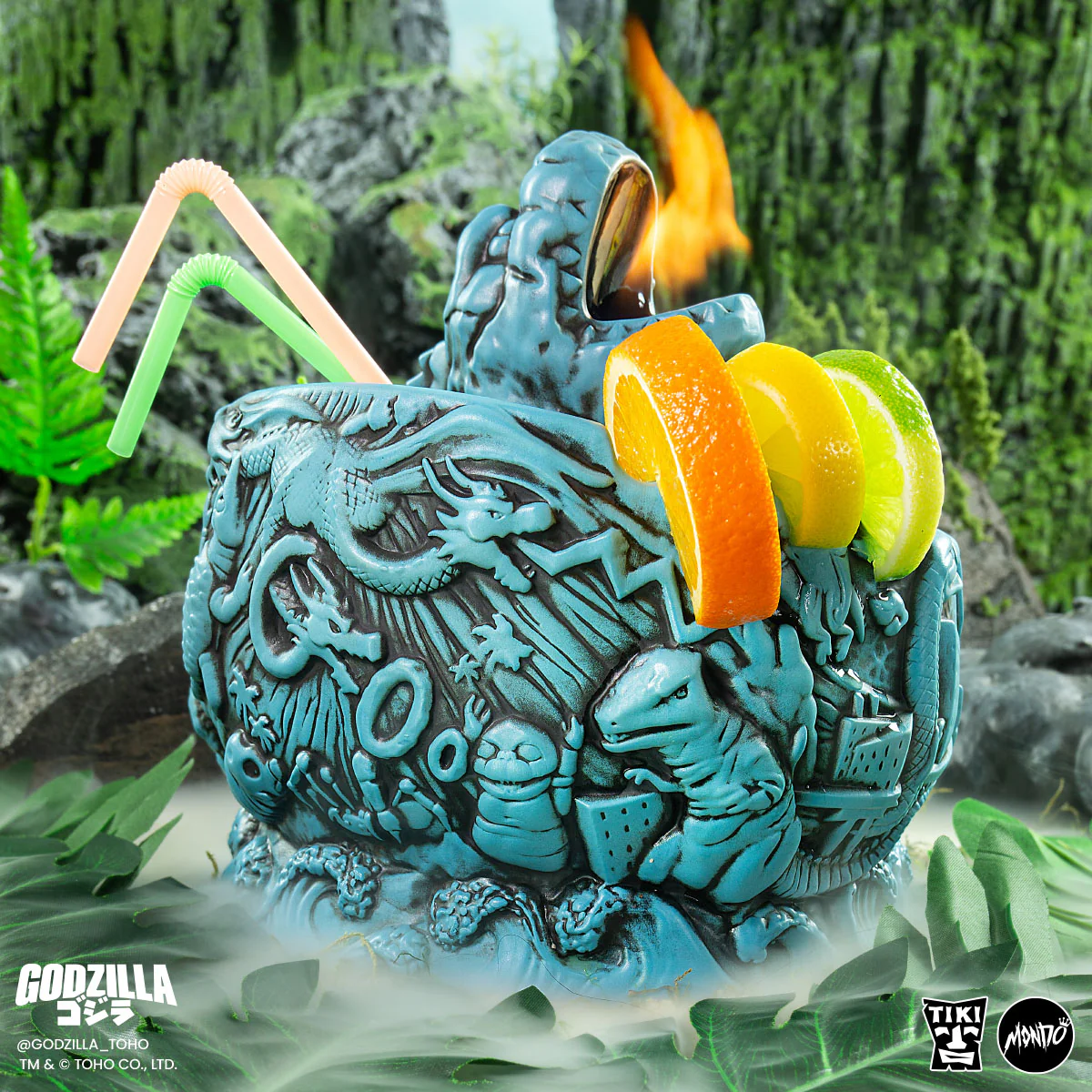 3805-godzilla-destroy-all-monsters-tiki-bowl-heat-ray-variant-7.webp Godzilla Destroy All Monsters Tiki Bowl - Heat Ray Variant