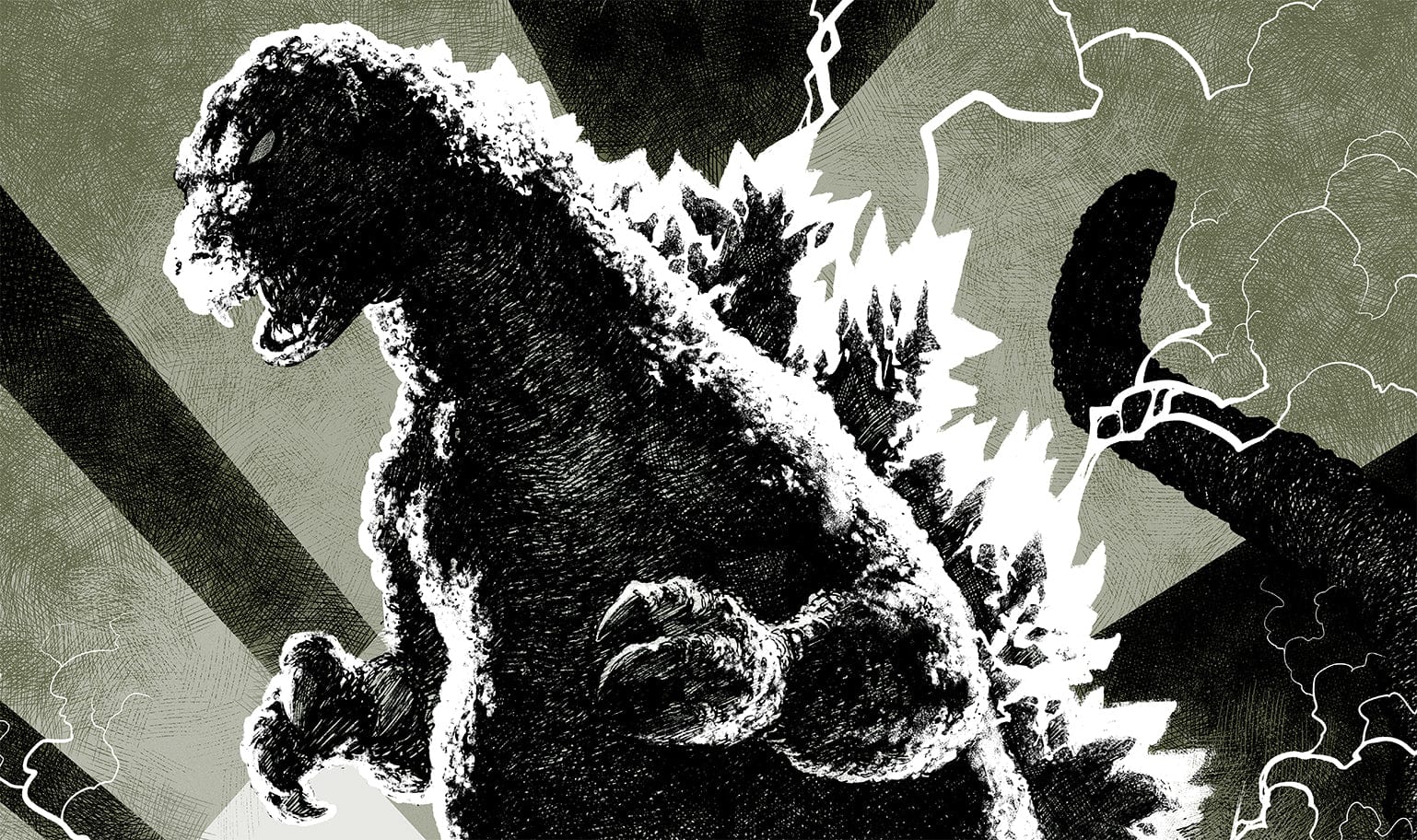 Godzilla Screenprinted Poster