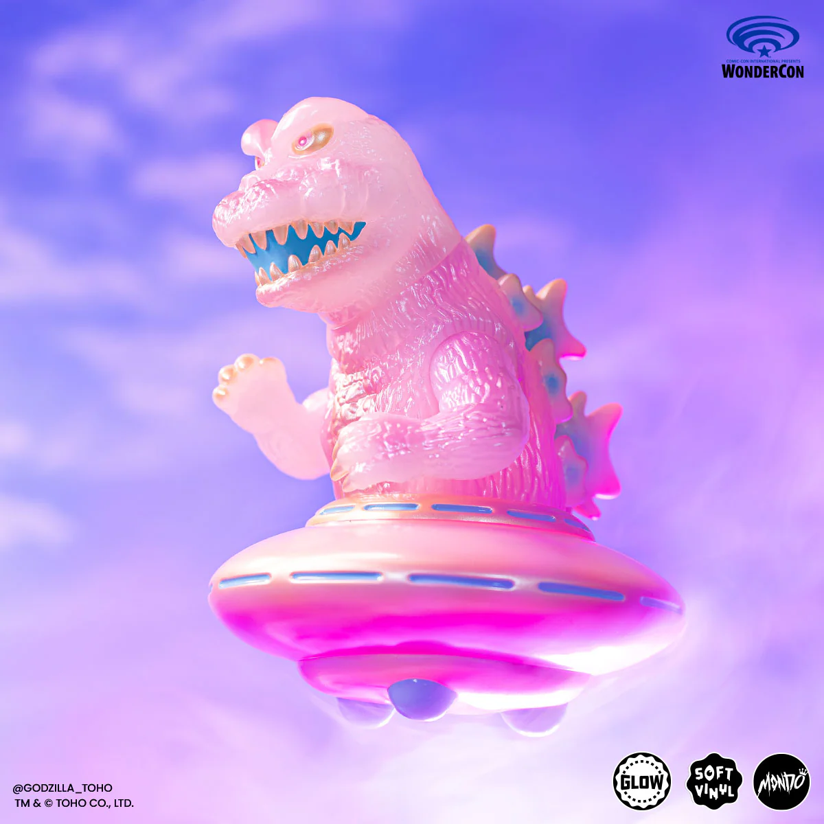 Godzilla UFO - Vinyl Designer Figure by Octeel - Cherry Blossom Variant