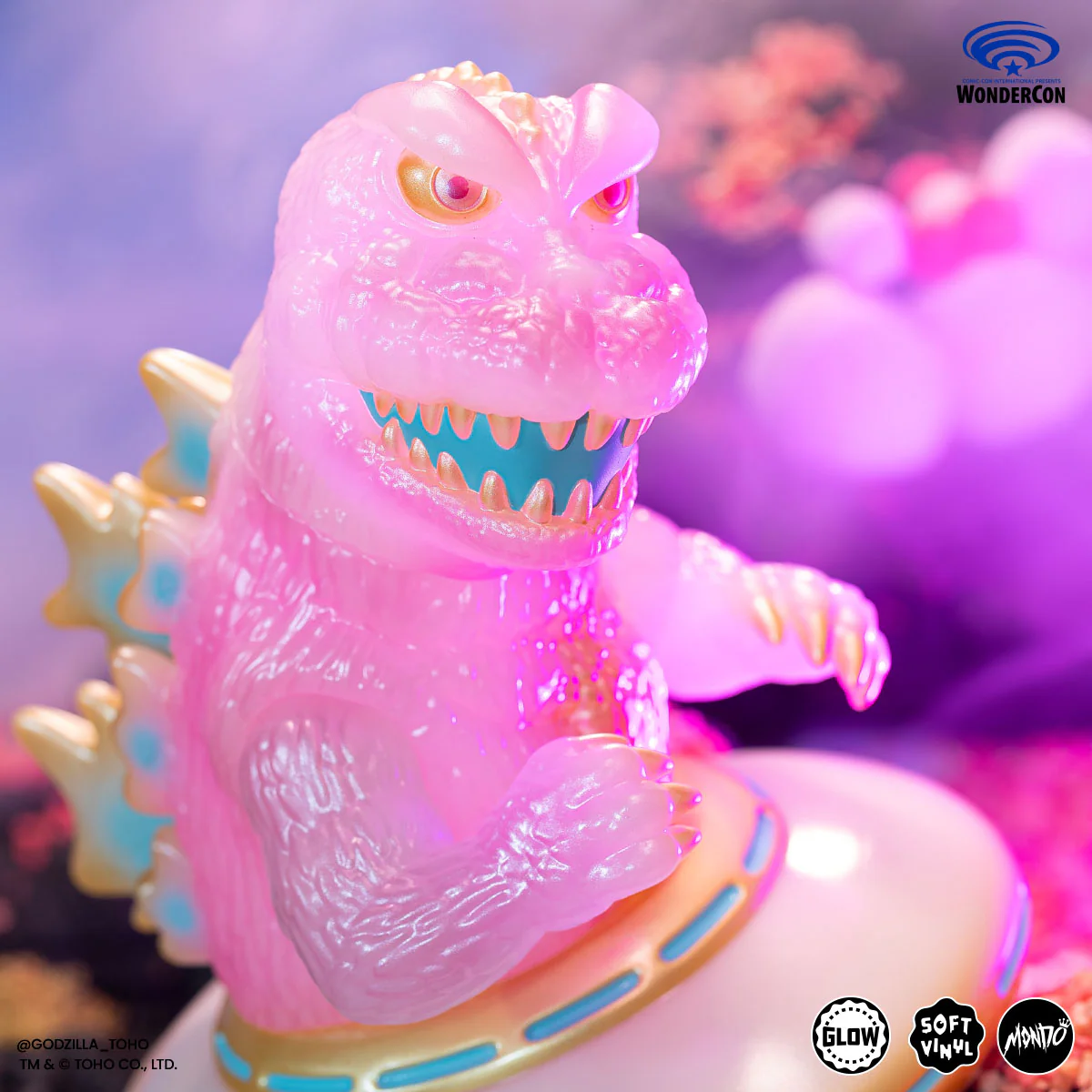 Godzilla UFO - Vinyl Designer Figure by Octeel - Cherry Blossom Variant