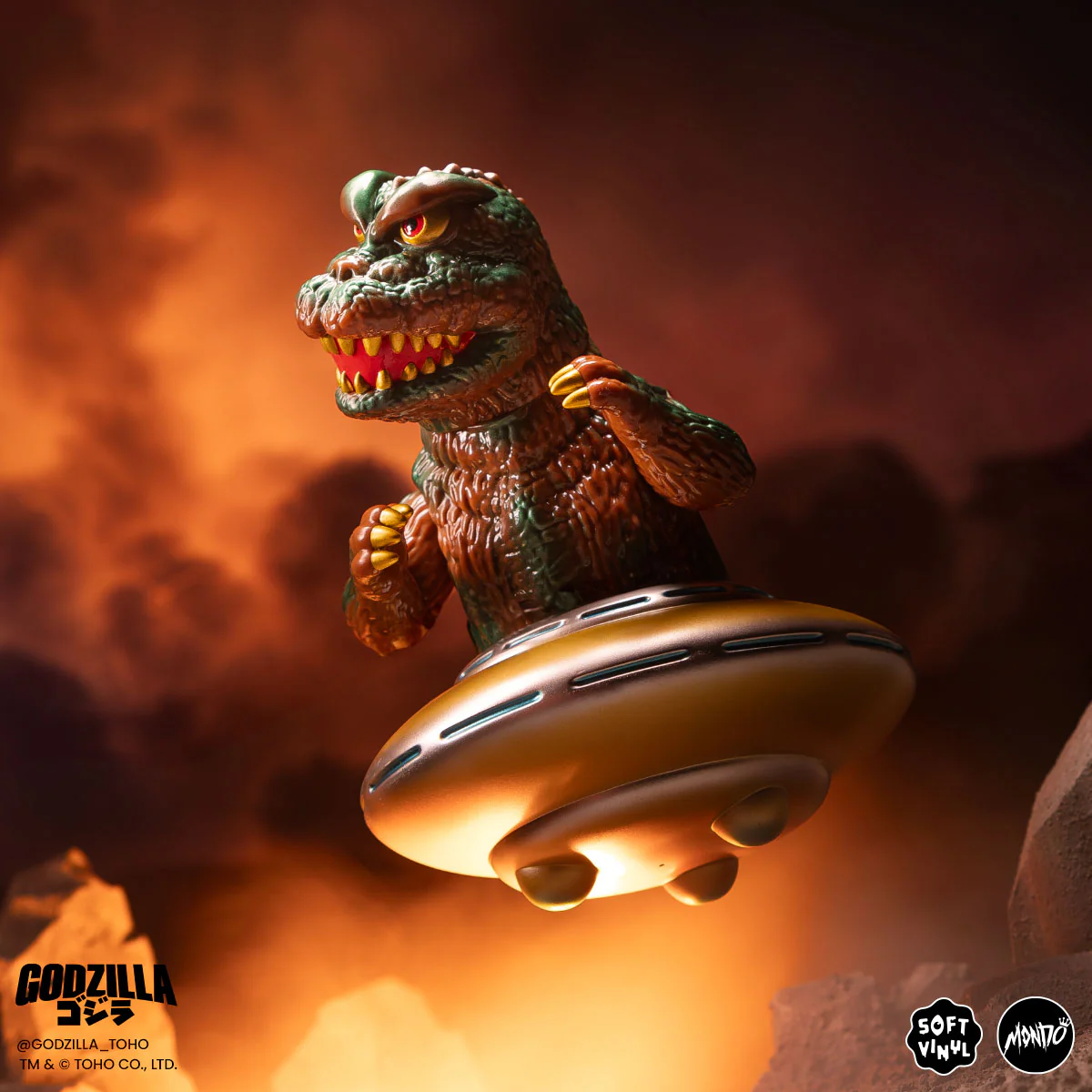 Godzilla UFO - Vinyl Designer Figure by Octeel - Invasion of the Astro-Monster Variant
