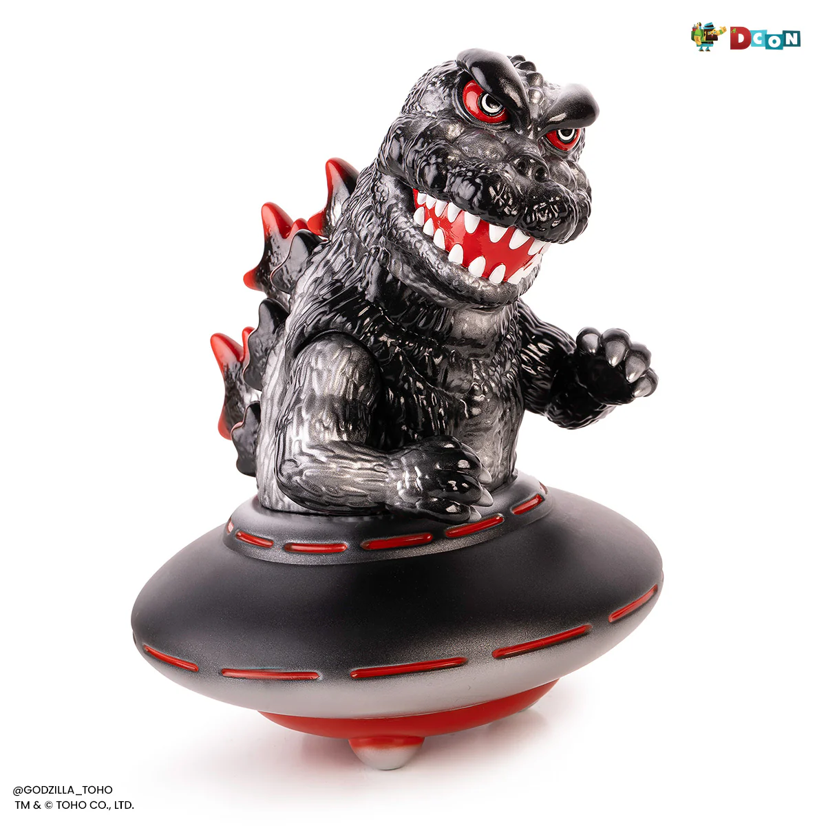 Godzilla UFO - Vinyl Designer Figure by Octeel - Xillean Black Variant