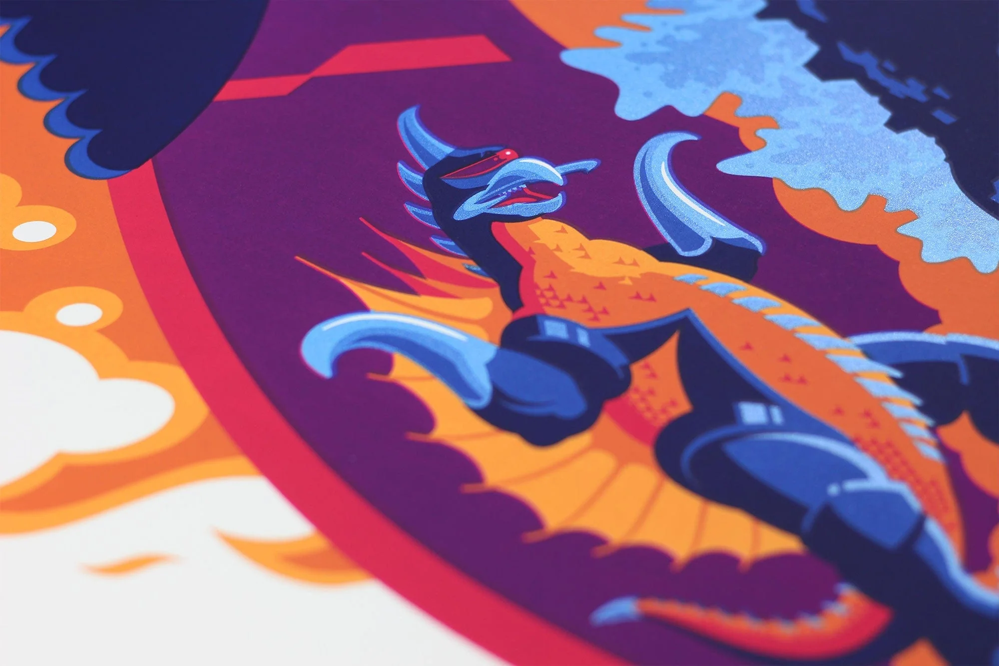 3843-godzilla-vs-megalon-variant-screenprinted-poster-6.webp Godzilla Vs Megalon (Variant) Screenprinted Poster