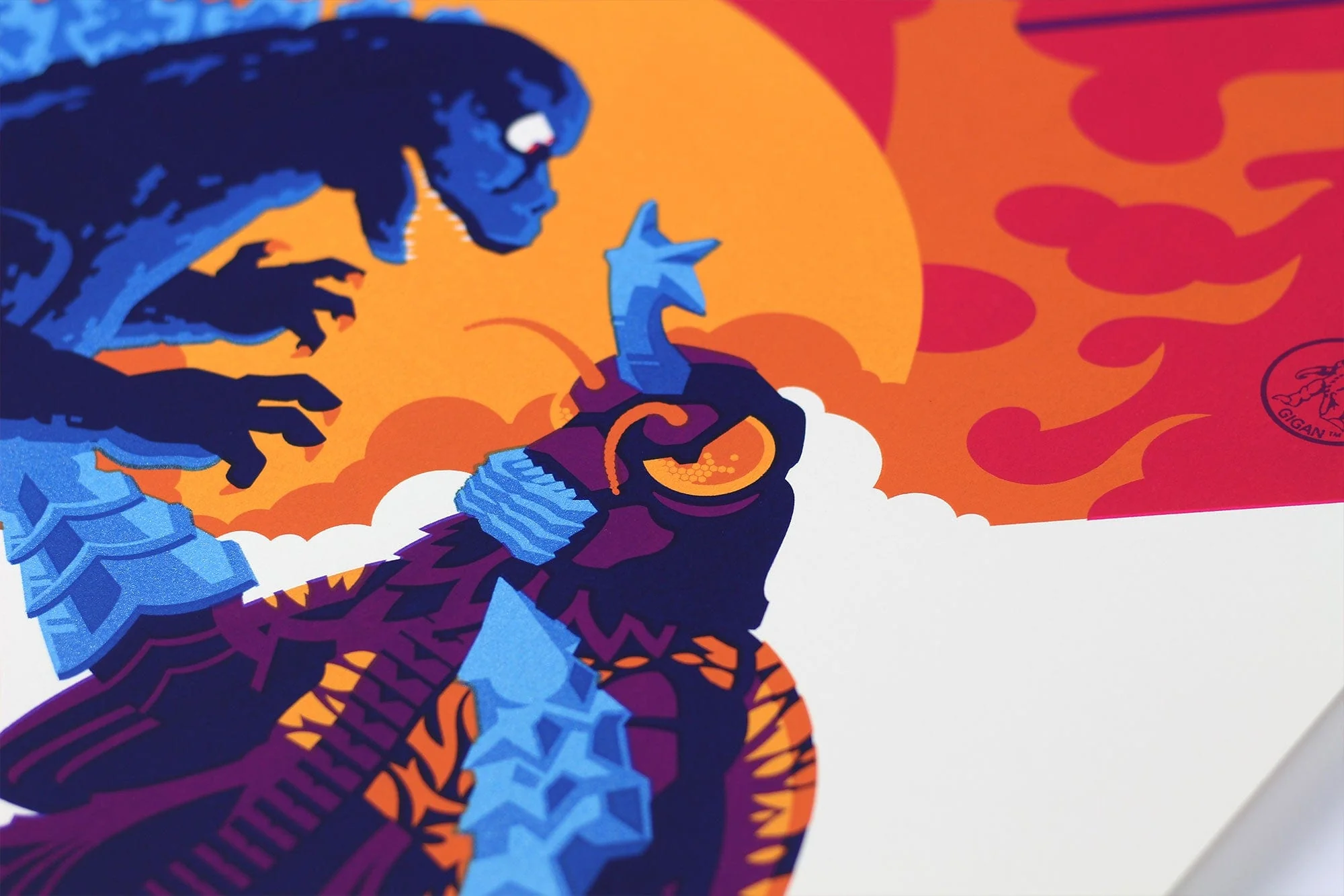 3843-godzilla-vs-megalon-variant-screenprinted-poster-7.webp Godzilla Vs Megalon (Variant) Screenprinted Poster
