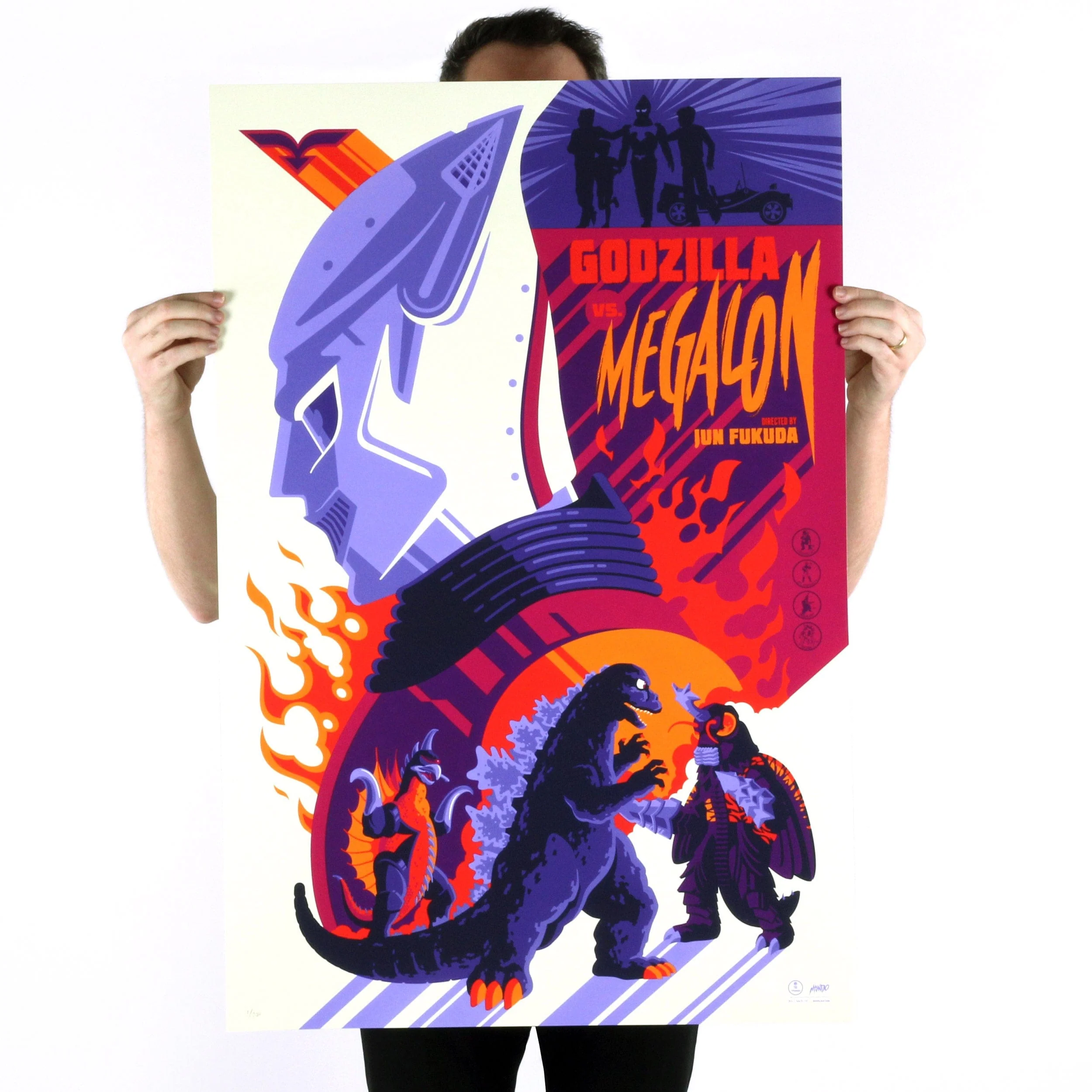 3844-godzilla-vs-megalon-screenprinted-poster-7.webp Godzilla Vs Megalon Screenprinted Poster